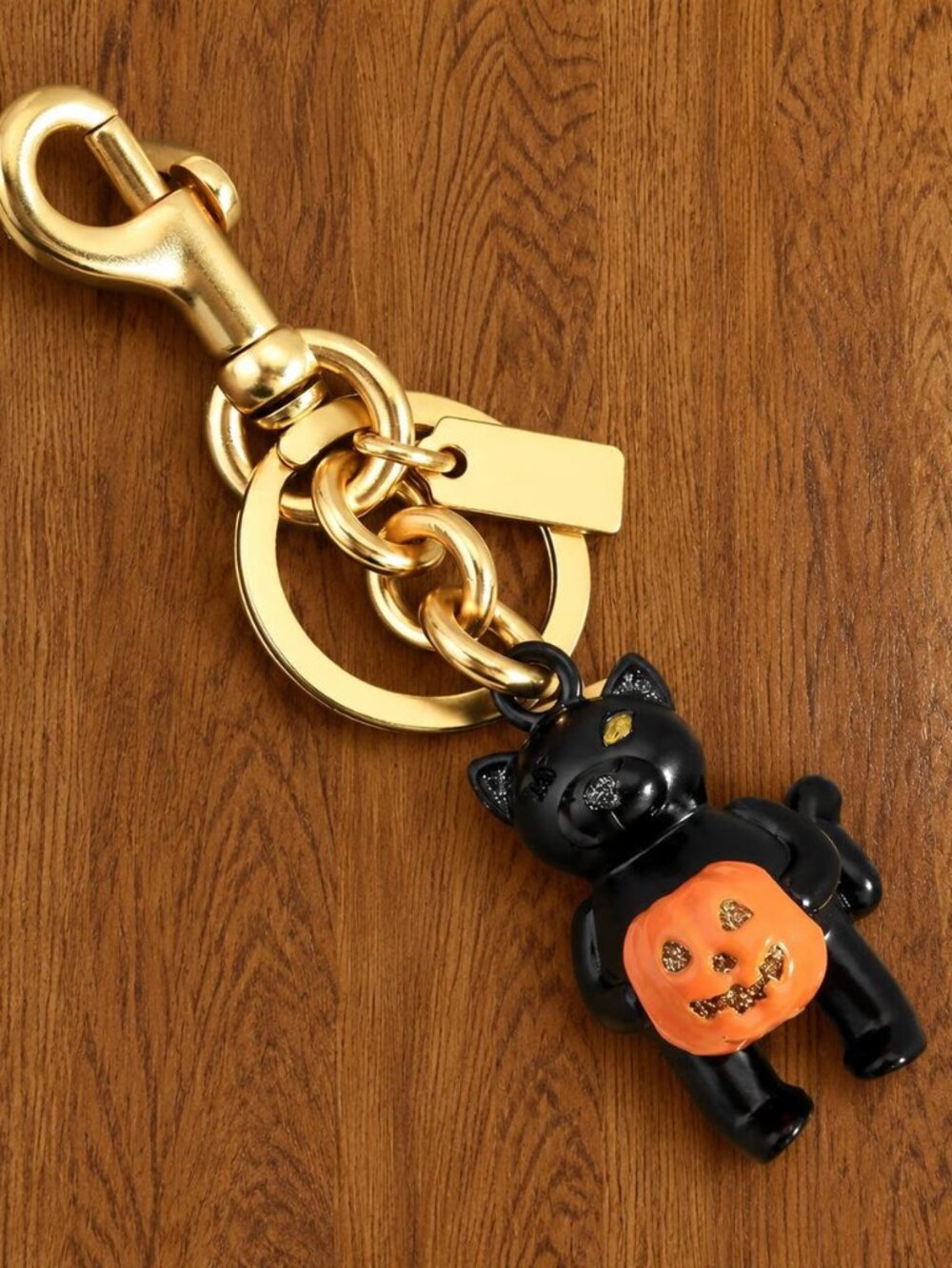 Cute Coach Black Cat & Jack-O’-Lantern Bag Charm